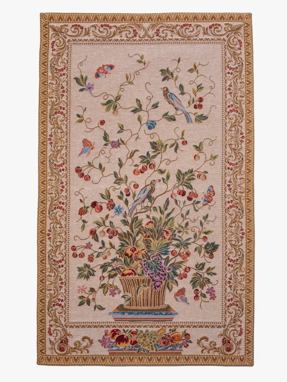 Botanical Bird Tapestry Wall Hanging